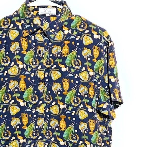 Vintage Other - VINTAGE | SILK THROWBACK 80s GOLF BUTTON DOWN